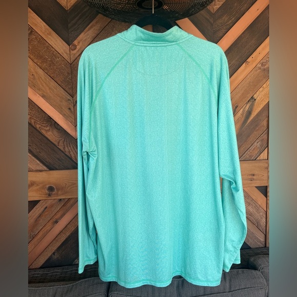 Bugatchi  Teal Long Sleeve 3/4 zip Pullover size XL - Picture 7 of 8